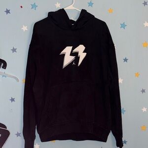 Jordan Black Hoodie with White Graphic